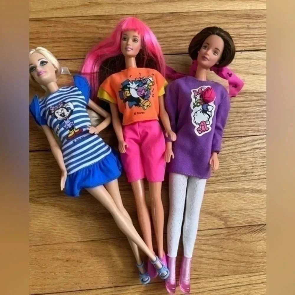 Vintage Barbie Dolls with Disney and Mickey Outfits - Picture 3 of 8